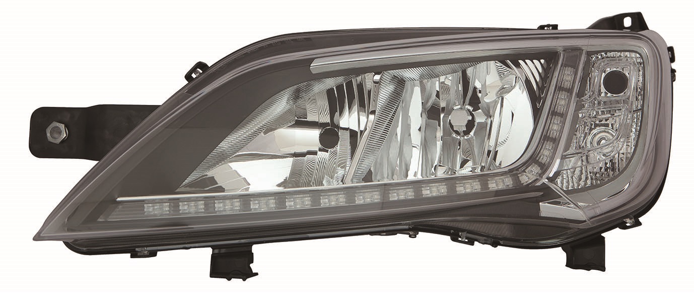 FARO IZQUIERDO C/MOTOR INTERIOR CROMADO H7/H7/LED