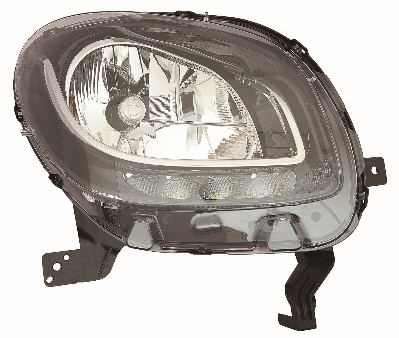 FARO DERECHO ELECTRICO INT/NEGRO H4/LED 
