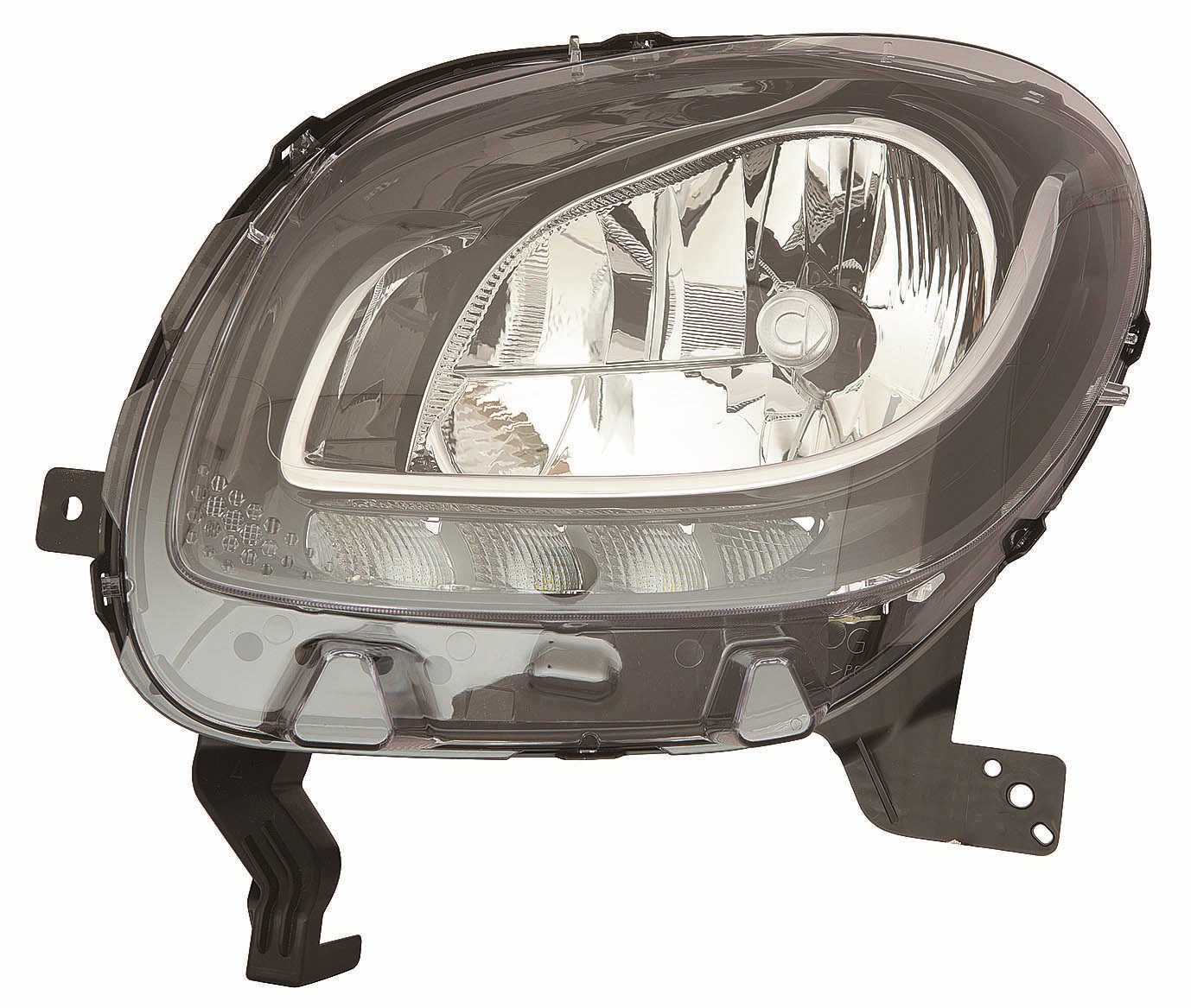 FARO IZQUIERDO ELECT INT/NEGRO H4/LED 