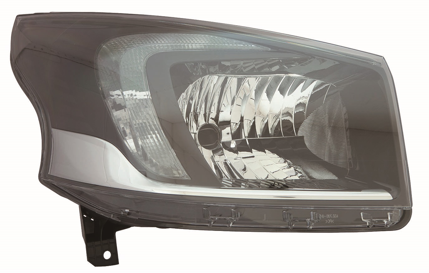 FARO DERECHO ELECTRICO INT/NEGRO H4/LED 