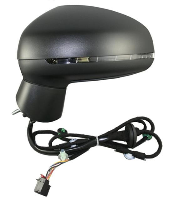 RETROVISOR IZQUIERDO ELECTRICO TERMICO REBATIBLE PILOTO IMPRIMADO ASFERICO 8PINS