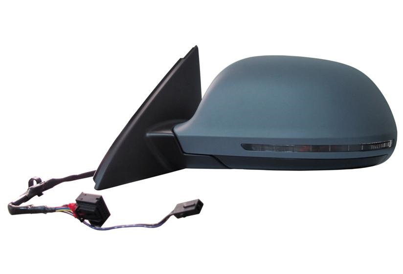 RETROVISOR IZQUIERDO ELECTRICO TERMICO REBATIBLE PILOTO IMPRIMADO ASFERICO 12PINS