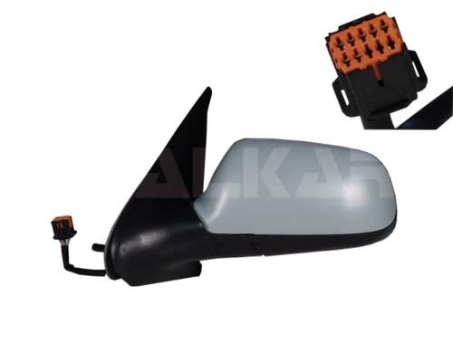 RETROVISOR IZQUIERDO ELECTRICO ASFERICO AZUL TERMICO IMPRIMADO