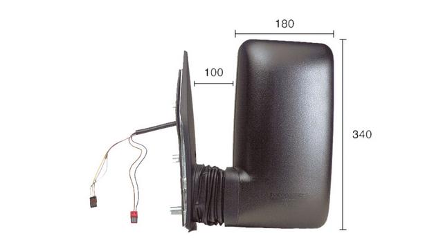RETROVISOR DERECHO ELECTRICO TERMICO CONVEXO B/CORTO 