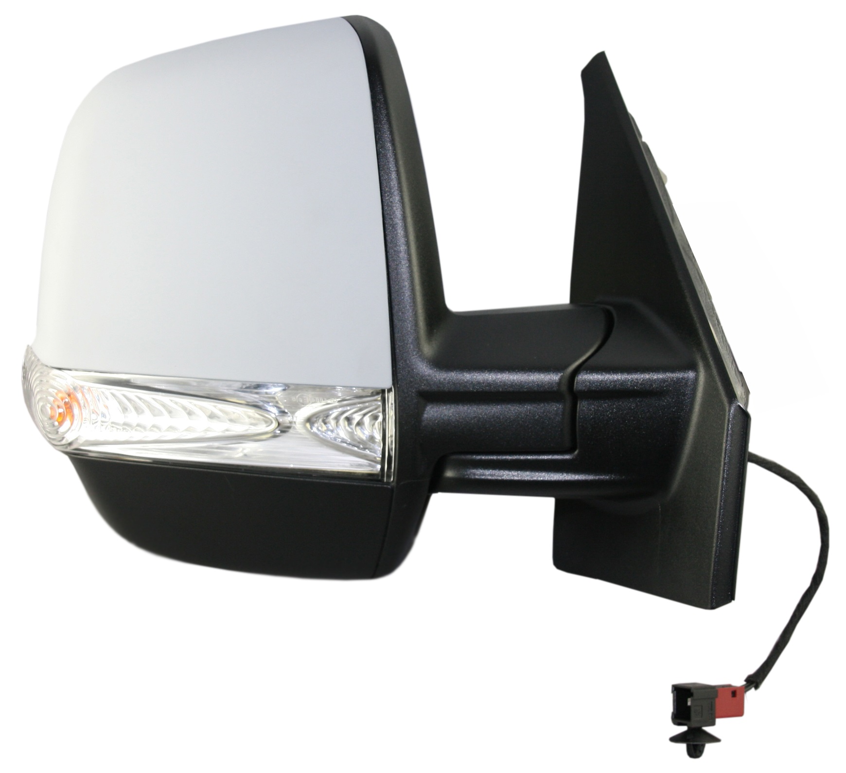 RETROVISOR DERECHO ELECTRICO TERMICO CON PILOTO IMPRIMADO 8PINS (2VIDRIOS)