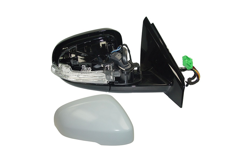 RETROVISOR DERECHA ELECT TERMICO C/PILOTO (GRAN)REBATIBLE IMPRIMADO ASFERICO 8PIN (B/BRIL