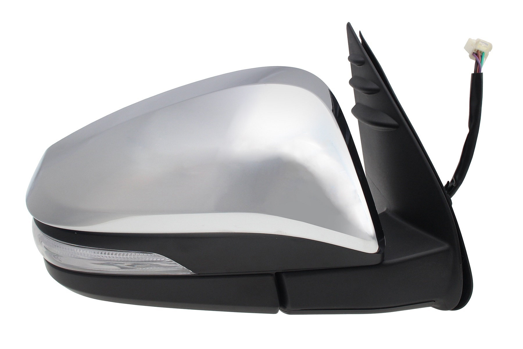 RETROVISOR DERECHO ELECTRICO CROMADO CONVEXO PILOTO REBATIBLE