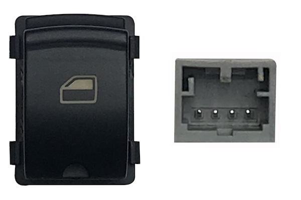 BOTONERA ELEVALUNA DEL DER+TRAS DER/IZQ (NEGRO/BLANCO) 4PINS