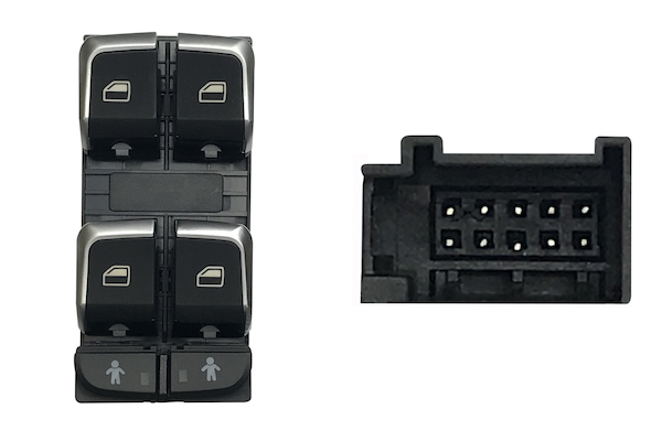 BOTONERA DEL IZQUIERDA (NEGRO/BLANCO) (4 BOT) 10PINS