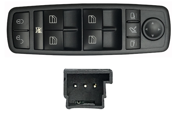 BOTONERA DEL IZQ+RETROVISOR (NEGRO) (4 BOT) 3 PINS