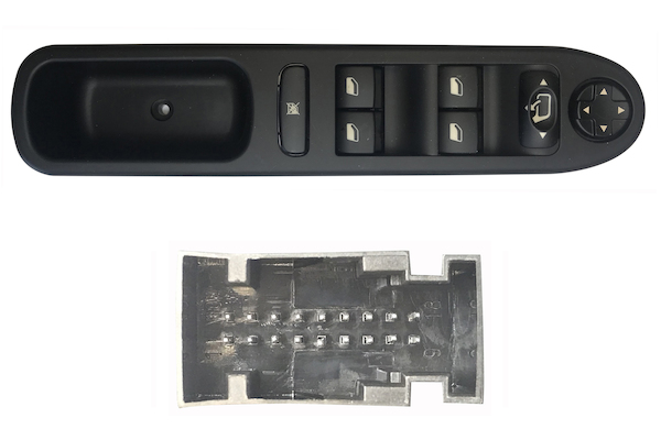 BOTONERA COMPLETA PUERTA DEL IZQUIERDA C/CONF +RETROVISOR (4 BOT) 18PINS