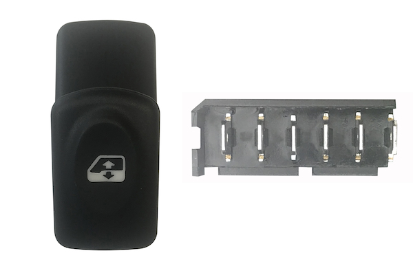 BOTONERA ELEVALUNA DEL IZQUIERDA NEGRO (CLIO) DEL DERECHA (MEG/SCE) 6PINS