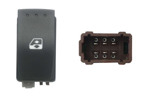 BOTONERA ELEVALUNA DEL DER/IZQ 6PINS (CLAVIJA MARRON)
