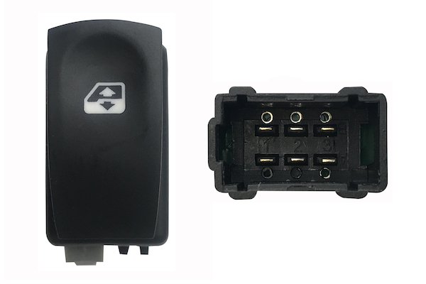 BOTONERA ELEVALUNA PUERTA DEL DER+TR DER/IZQ 6PINS (FICHA NEGRO)