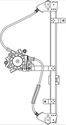 ELEVALUNAS DELANTERO ELECTRICO IZQUIERDO 5PUERTAS  (SIN MOTOR)