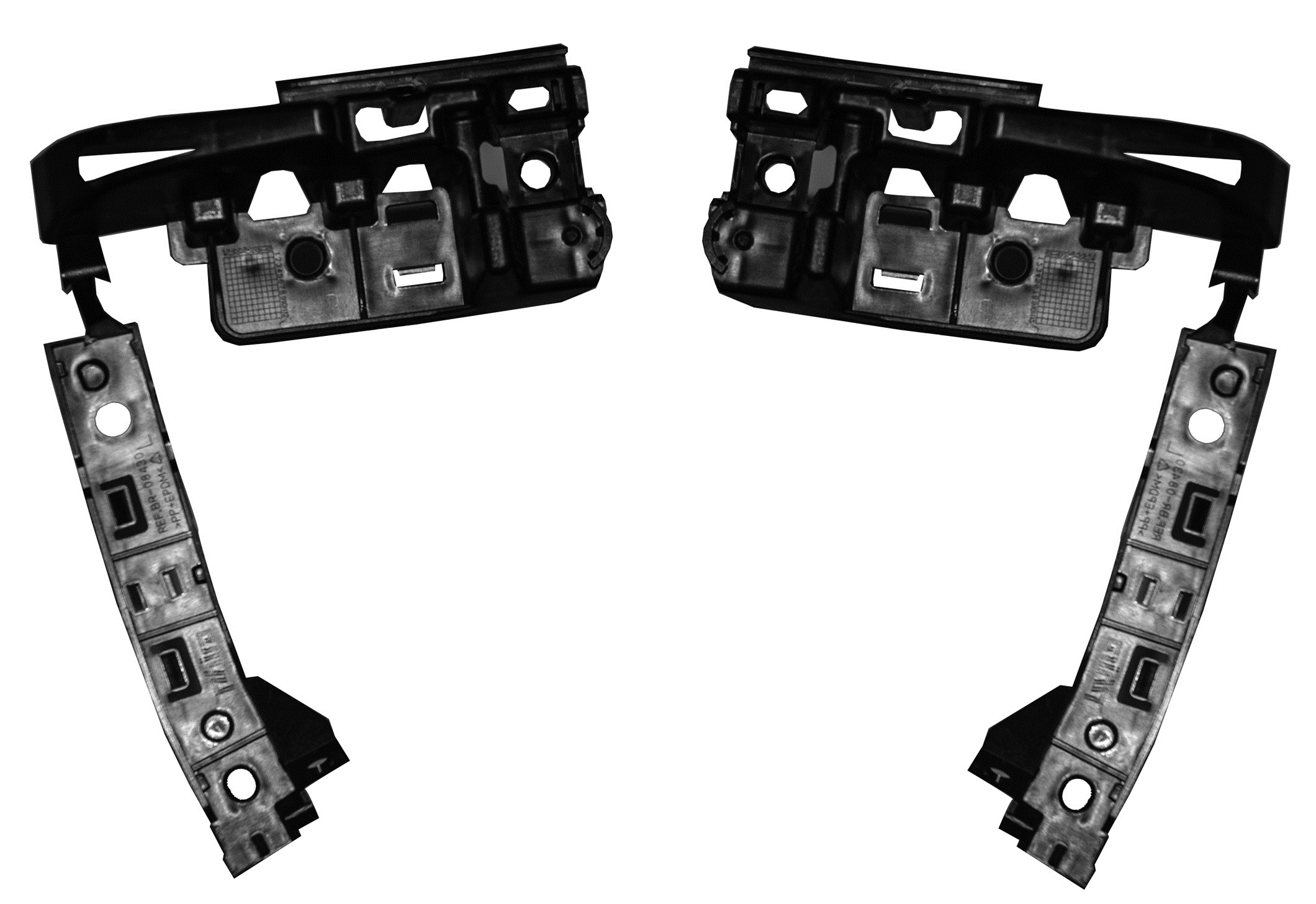 JUEGO SUPERIOR CENTRAL PARAGOLPES TRASERO (DERECHO/IZQUIERDO)
