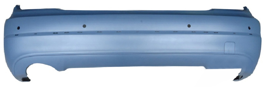 PARAGOLPES TRASERO IMPRIMADO C/HUECOS SENSOR + MOLDURA