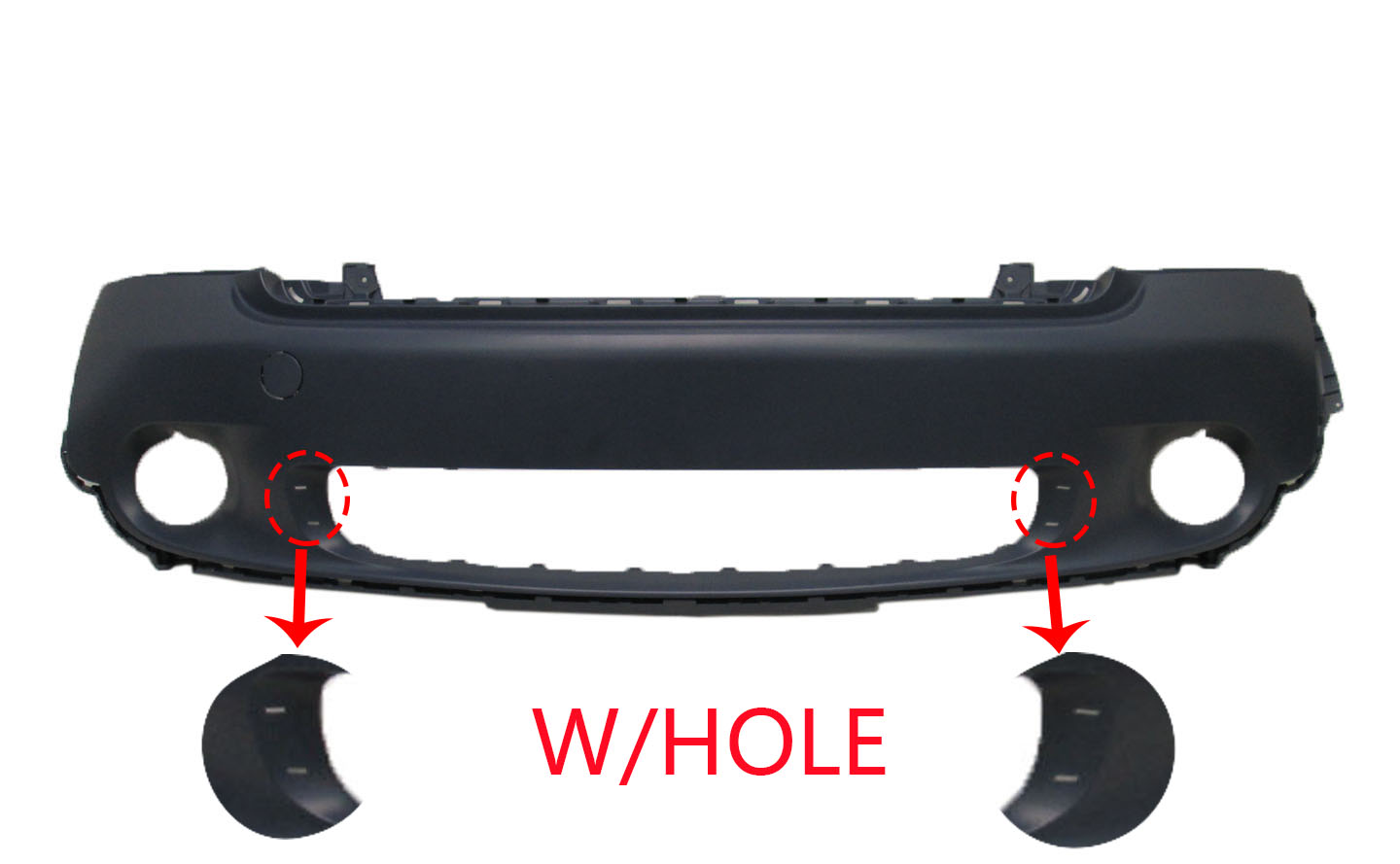 PARAGOLPES DELANTERO IMPRIMADO C/HUECOS  RE
