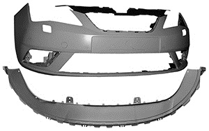 PARAGOLPES DELANTERO IMPRIMADO C/HUECOS SENSOR+LAVAFAROS