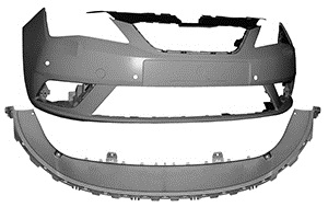 PARAGOLPES DELANTERO IMPRIMADO C/HUECOS SENSOR + SPOILER