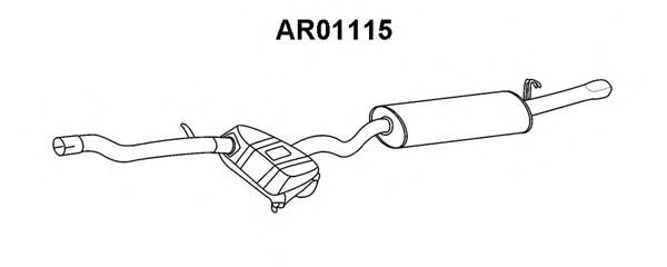 Tubo de Escape para ALFA ROMEO 146 1.9 TD