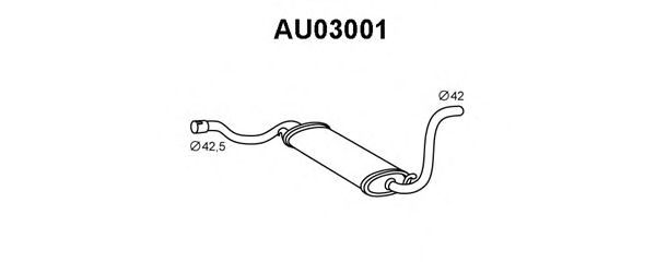 Tubo de Escape para AUDI 80 1.8