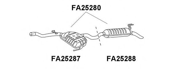 Tubo de Escape para FIAT Bravo 1.9 D