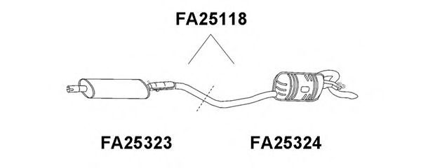Tubo de Escape para FIAT Punto 1.2 8V