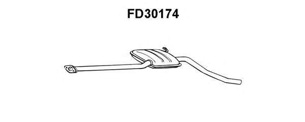Tubo de Escape para FORD Sierra 1.8 TD