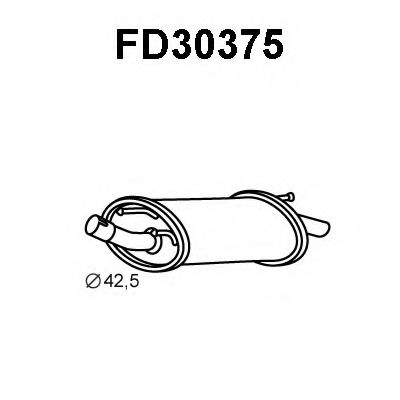 Tubo de Escape para FORD Fiesta 1.3i