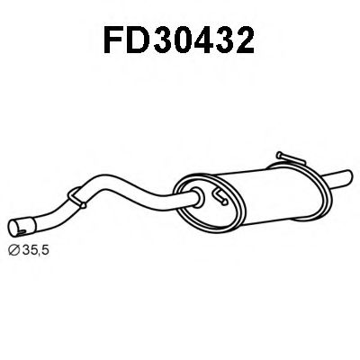 Tubo de Escape para FORD KA 1.3i