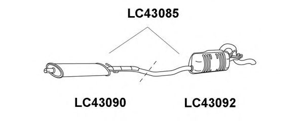 Tubo de Escape para LANCIA Y 1.2 16V