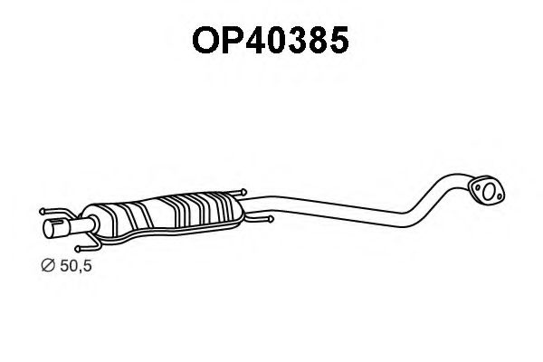 Tubo de Escape para OPEL Astra 1.6 16V