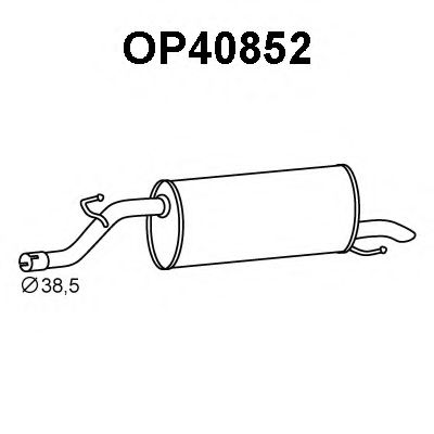Tubo de Escape para OPEL Corsa 1.0 12V