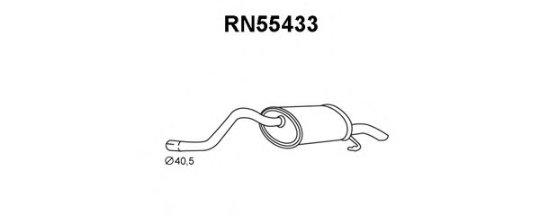 Tubo de Escape para RENAULT Clio 1.2 16V