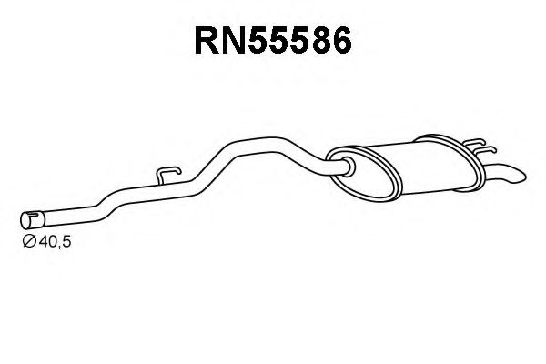 Tubo de Escape para RENAULT Twingo 1.2 16V