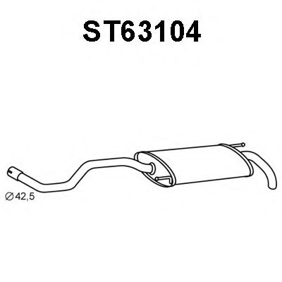 Tubo de Escape para SEAT Ibiza 1.4