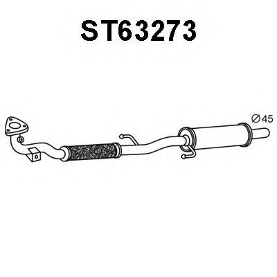 Tubo de Escape para SKODA Roomster 1.2 12V