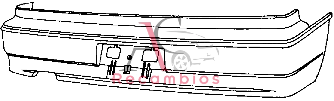 PARAGOLPES TRASERO IMPRIMADO